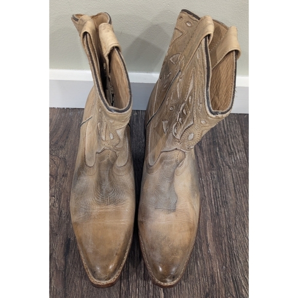 Bed Stu Leather USA Bench Made Short Boots Size 7.5 - Picture 3 of 14